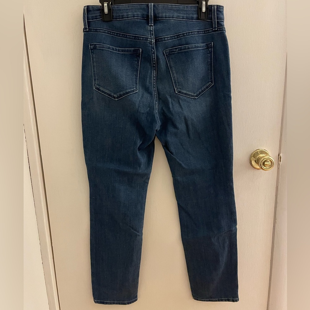 Old Navy Straight Leg High Rise Medium Wash Jeans - Picture 4 of 5